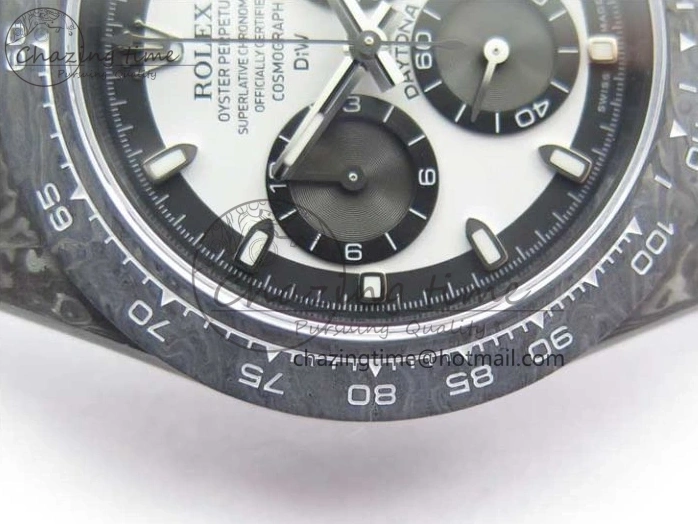 MiroTime 0215 WrinkleFree Daytona DIW Carbon Noob 1:1 Best Edition White Black Dial on Nylon Strap SA 2614